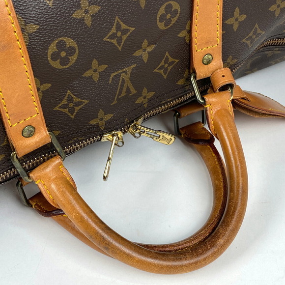 Louis Vuitton Keepall Handbag Business Boston Bag Monogram Brown s - Picture 7 of 8